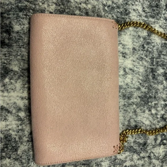 REAL STELLA MCCARTNEY Elegant Pink Chain Shoulder Bag